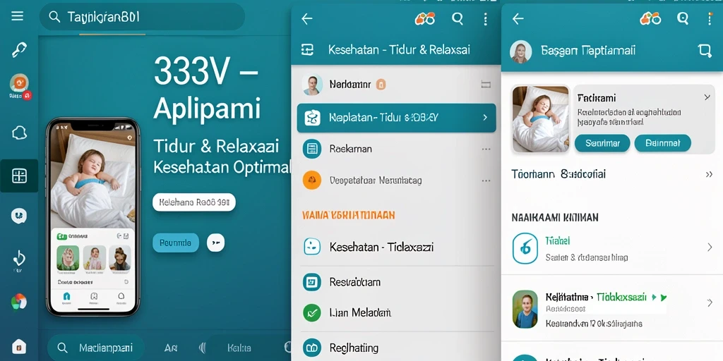 Antarmuka aplikasi 333V yang sederhana dan intuitif.