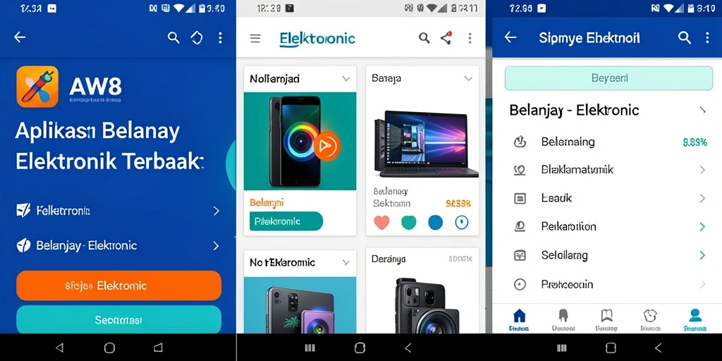 Menyajikan antarmuka aplikasi Elektronik AW8 yang user-friendly.