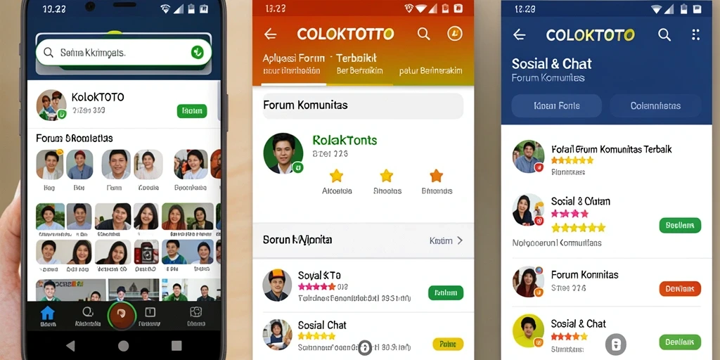 Tampilan antarmuka COLOKTOTO dengan fitur forum komunitas yang menarik.