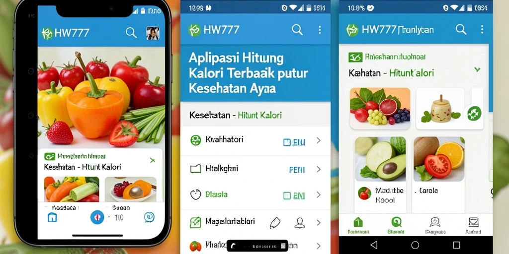 Tampilan antarmuka HW777 untuk hitung kalori yang mudah dan interaktif.
