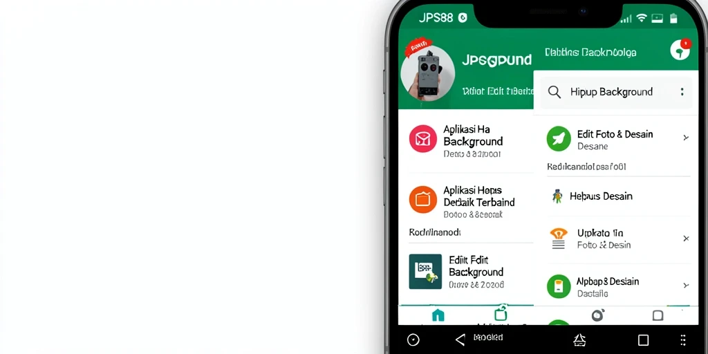 Tampilan antarmuka aplikasi JPS88 saat menghapus background foto.