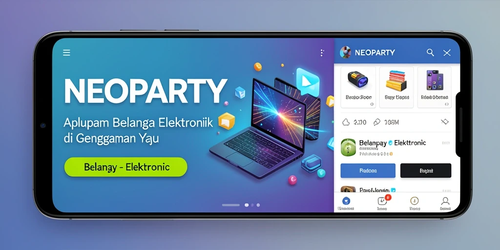 Tampilan antarmuka NEOPARTY yang modern dan user-friendly.