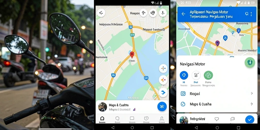 Tampilan antarmuka RR33 yang sederhana dan informatif untuk Navigasi Motor.