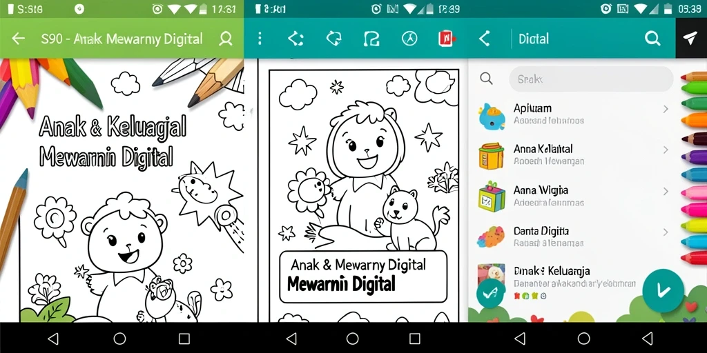 Antarmuka S80 yang ramah anak dengan fungsi Mewarnai Digital yang menarik.